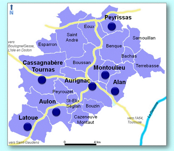 Merveilles du canton d'Aurignac : Alan, Aulon, Aurignac, Cassagnabre, Latoue, Peyrissas, Montoulieu-Saint-Bernard.